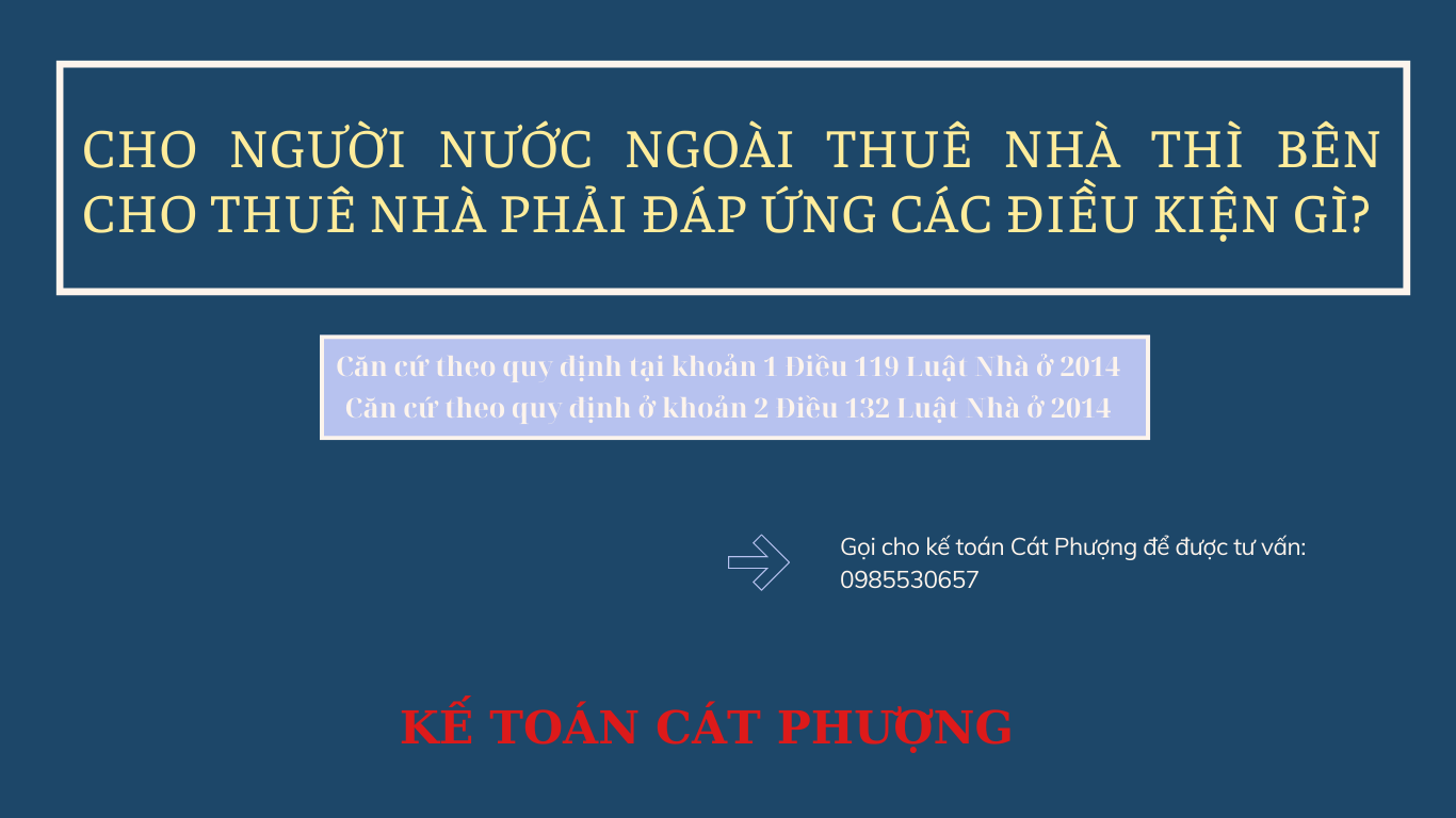 Cho người nước ngoài thuê nhà