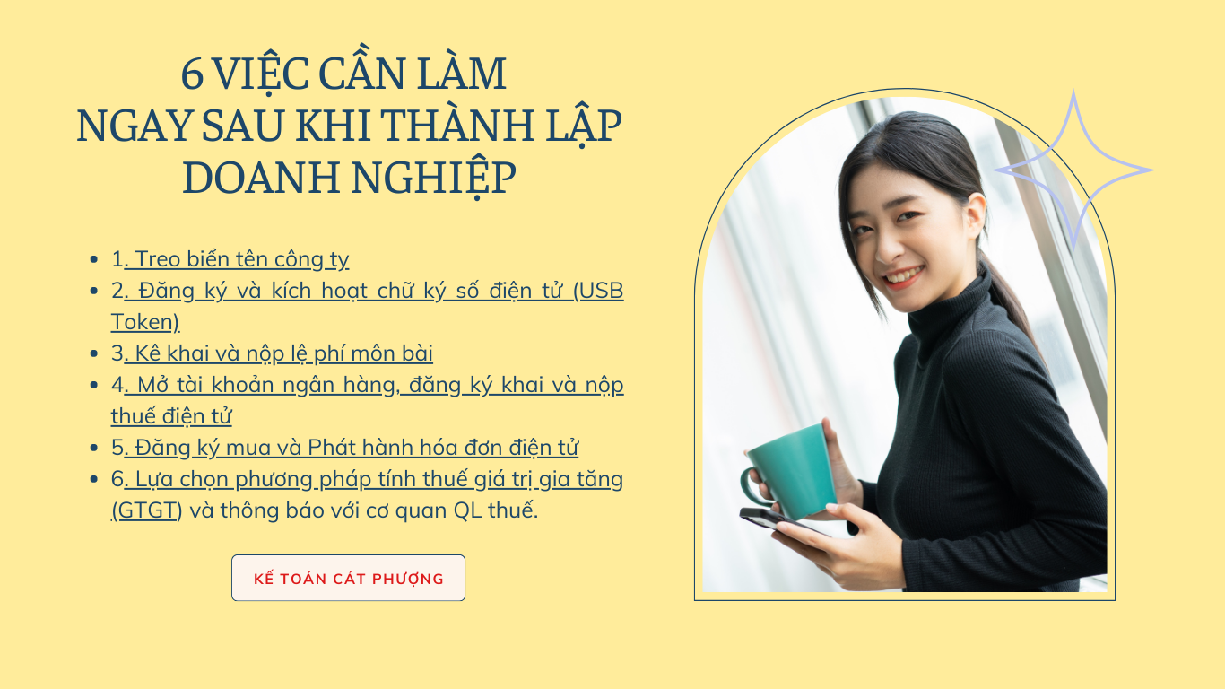 6 việc cần làm ngay sau khi thành lập doanh nghiệp